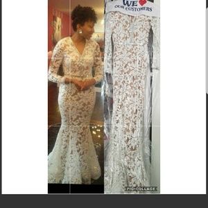White lace gown